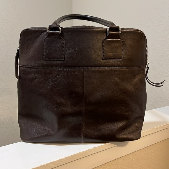 Wilsons Leather deerskin work bag with organizer pockets - Picture 3 of 9